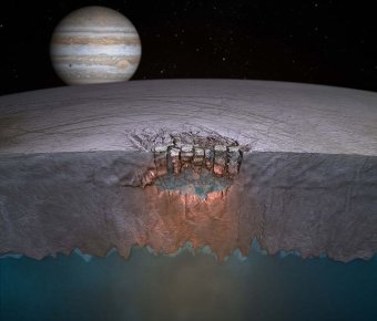Potential life on Europa - Credits: NASA